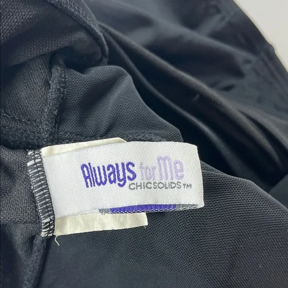 Always for Me Chic Solids Black Halter Swimsuit Sz 16W - Picture 7 of 11